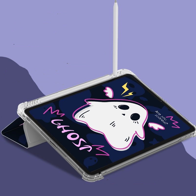 Ốp Máy Tính Bảng Mềm Hình Ma Có Khe Đựng Bút Cho iPad Gen10 Air4 / Air5 Gen7 / 8 / 9 Pro11 "Pro12.9" 2022 mini6