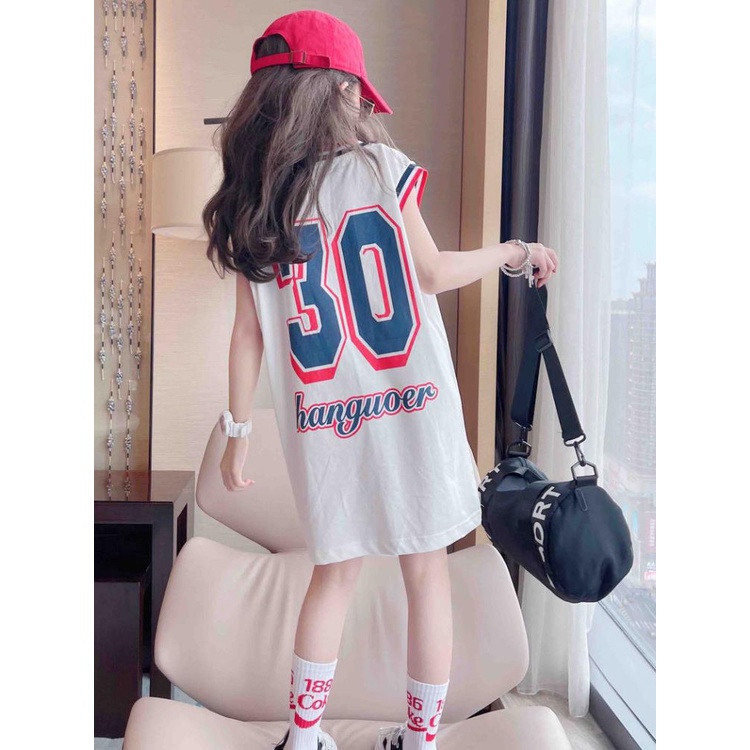 Đầm Thun Đồng Phục Thể Thao Không Tay Màu Sắc Tương Phản Thời Trang Mùa Hè Dành Cho Nữ