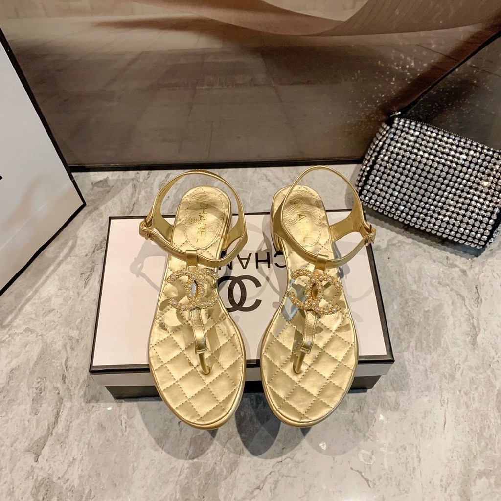 Chan* el_Hàng Có Sẵn! Giày Cao Gót Thiết Kế Mới Đế Dày Cao Cấp Thời Trang Mùa Hè Dành Cho Nữ