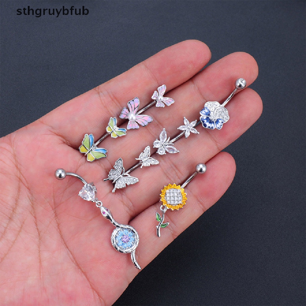 Khuyên Rốn Hình Bướm Đính Đá Xinh Xắn Cho Nữ
