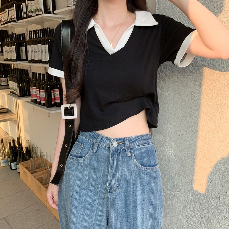 NRVP Áo Thun Tay Ngắn Dáng Ôm In Họa Tiết Độc Đáo Thời Trang Đường Phố Hàn Quốc Cho Nữ