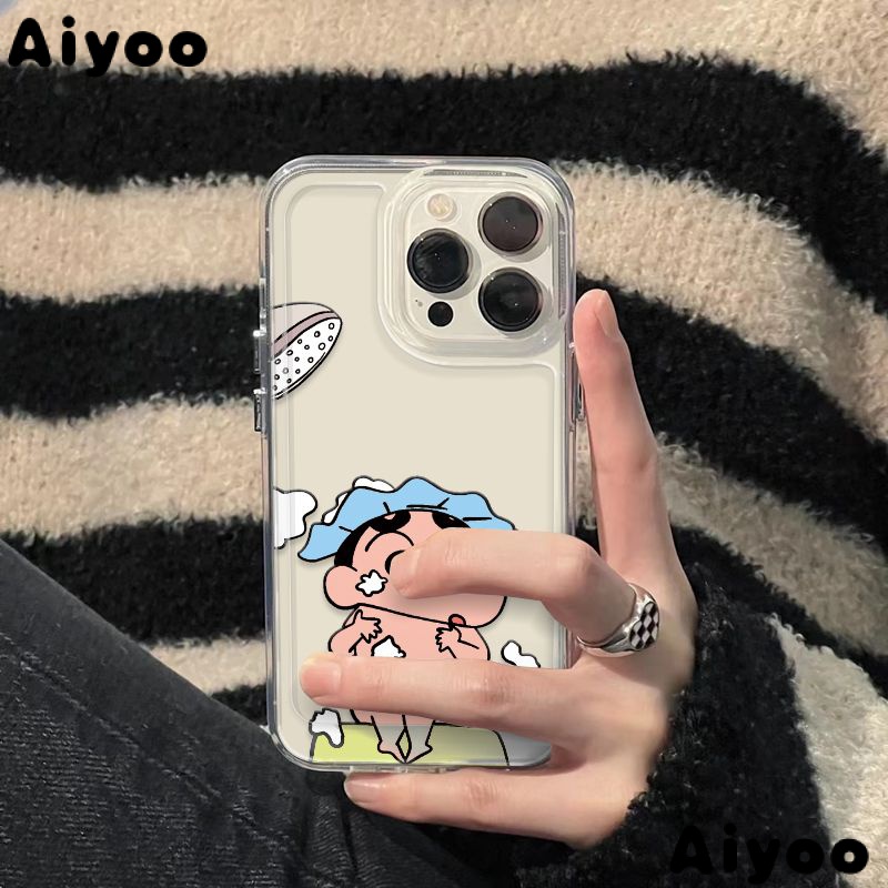 ✅Ốp ĐiệN ThoạI ChốNg SốC HìNh Shin-Chan Cho iPhone 14 / 13 Promax 12 / 11 xrs 7 / 8 Plus