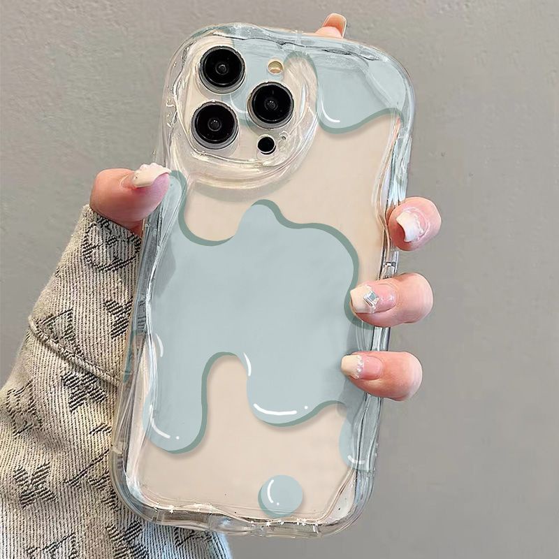 ✅Ốp Điện Thoại Mềm Trong Suốt Viền Cong Hình Que Kem Cho iPhone14 / 13promax 12 / 11 7 / 8p xs / xr Lc5