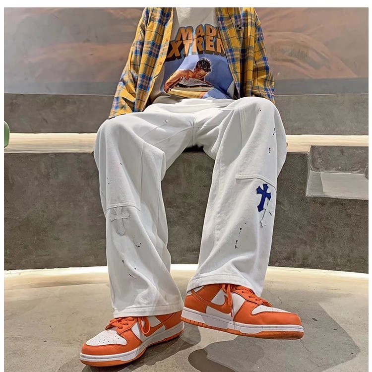 Áo Khoác Jean Dáng Thẳng Bằng Da Phong Cách Hiphop Mỹ Size S-3XL