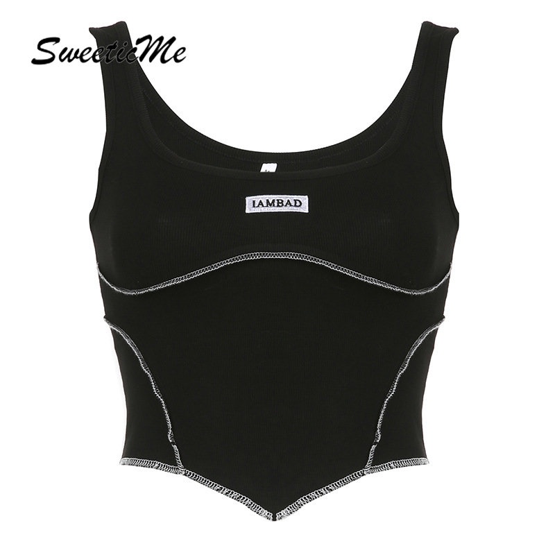 Áo Tank Top Ôm Dáng Màu Tương Phản Thời Trang 2023 Cho Nữ