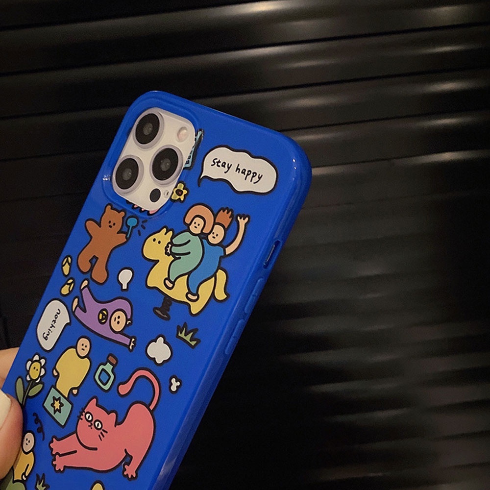 Ốp Điện Thoại TPU Mềm Siêu Mỏng In Họa Tiết Động Vật Hoạt Hình Dễ Thương Cho IPhone 14 13 12 11 Pro Max X XR 8 7 Plus