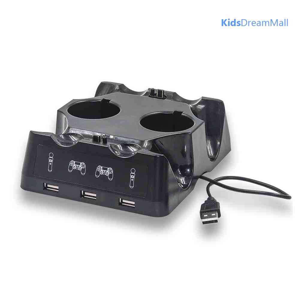 Giá Đỡ + Chuôi SạC 4 Trong 1 Cho Tay CầM Chơi Game PS4 + PS