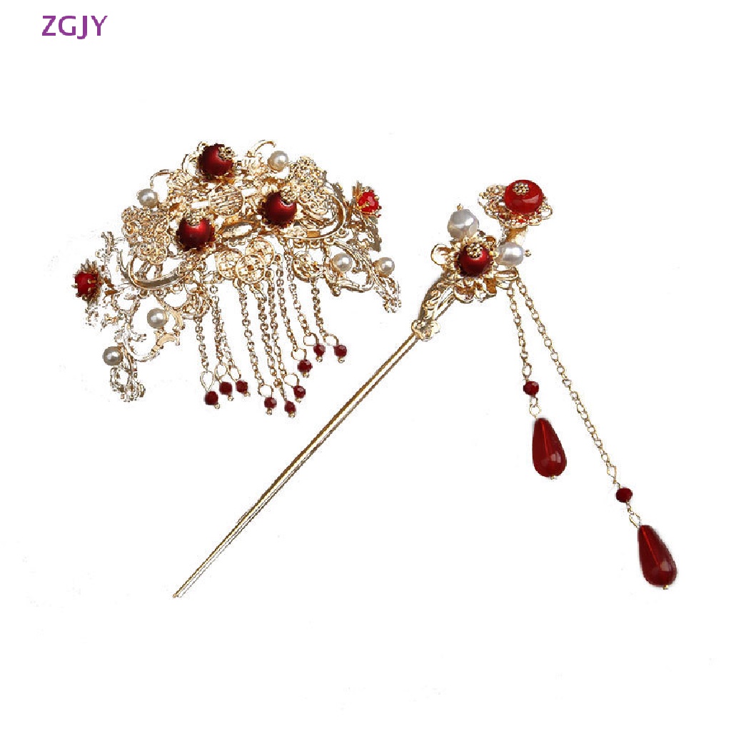 Bộ 2 Trâm Cài Tóc Dáng Dài Phong Cách Trung Hoa Cổ Điển Dành Cho Nữ Mới