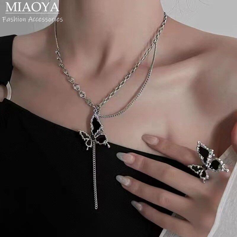 Vòng cổ Hình Bướm Bằng Kim Loại Thời Trang Cho Nữ