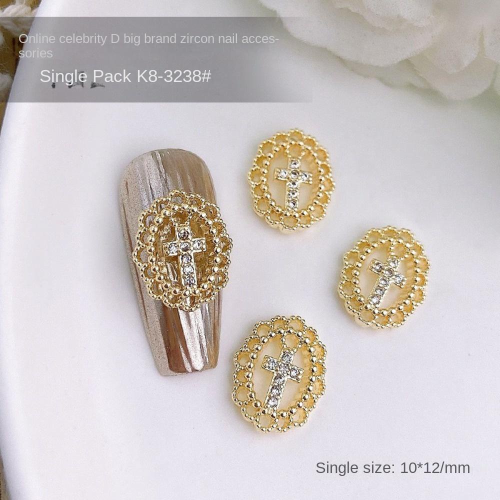 Móng Tay Giả Daanes|Miếng Dán Trang Trí Móng Tay Thiết Kế Phong Cách Nhật Bản Sang Trọng|Phụ Kiện Trang Trí Móng Tay 3D Hình Cỏ Ba Lá Xinh Xắn