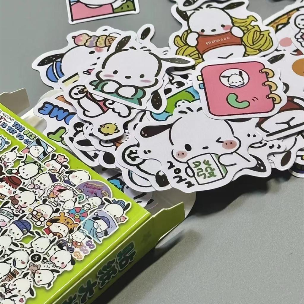 SANRIO Bộ 60 Miếng Dán Hoạt Hình Cinnamon Dễ Thương Dùng Trang Trí