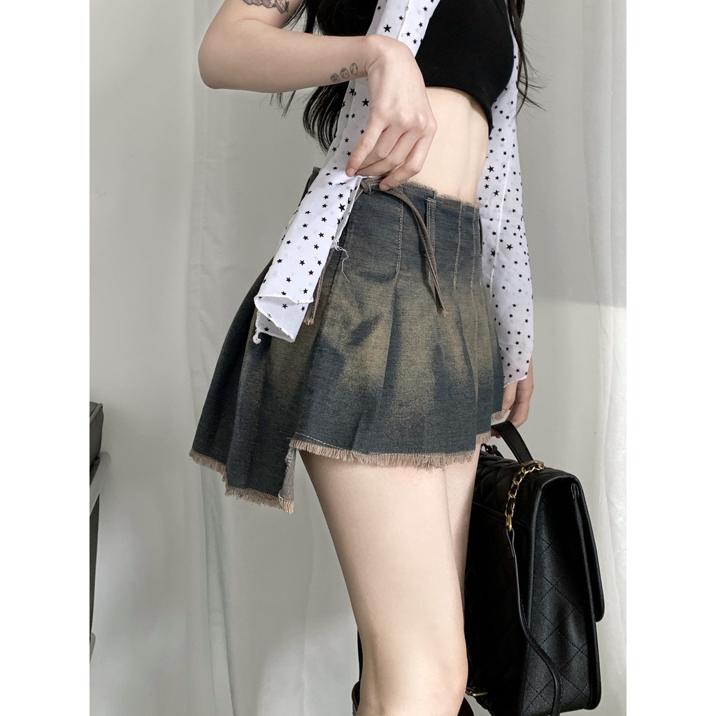 Chân Váy Denim Chữ a Lưng Cao Phong Cách Âu Mỹ Thời Trang Mùa Hè Mới Cho Nữ