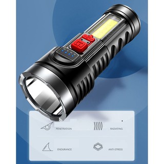 Ultra Powerful LED Torch Light Rechargeable Side Light for Camping