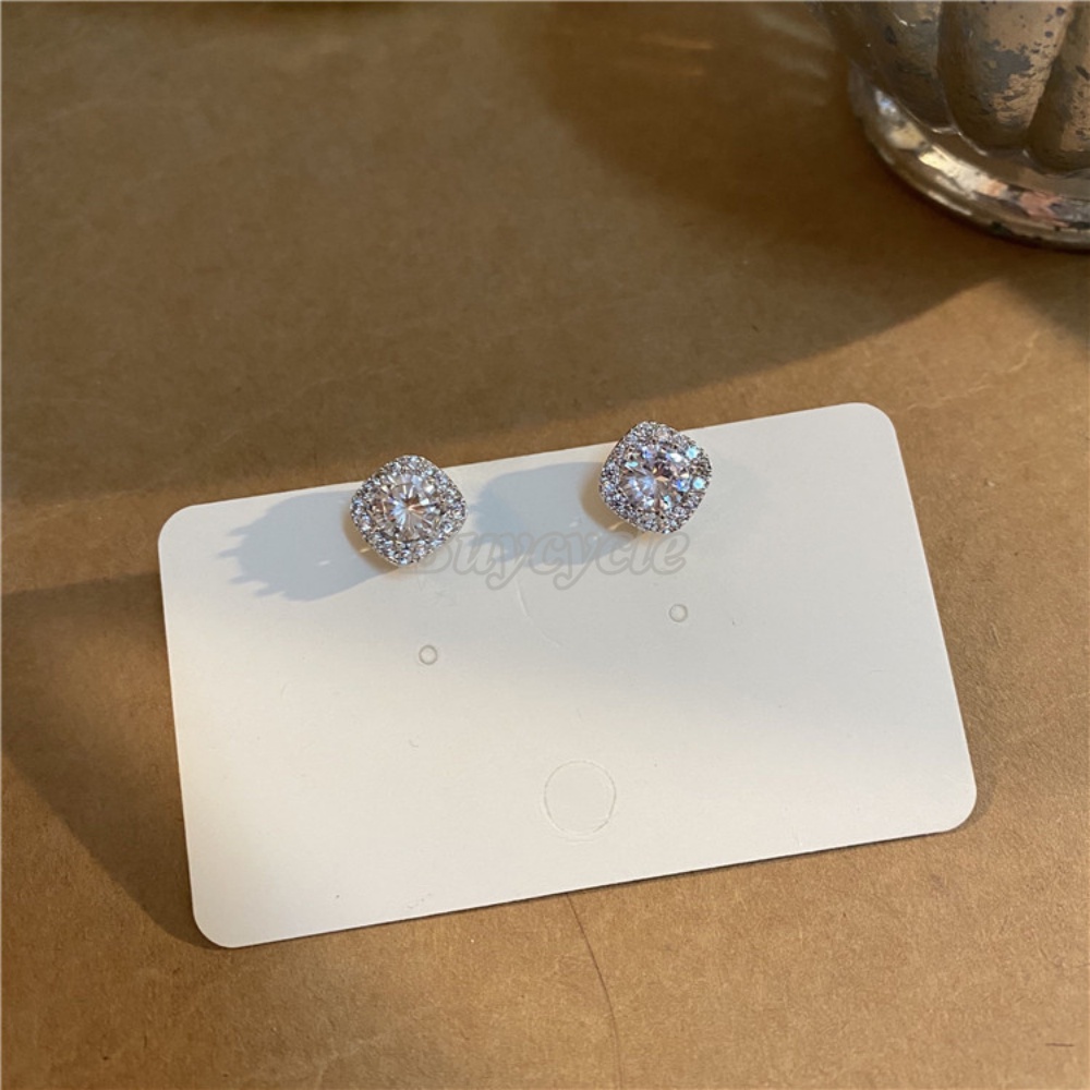 Bông Tai Đa Năng Đính Đá Zircon Cỡ Nhỏ Đơn Giản Thời Trang Sang Trọng Cho Nữ