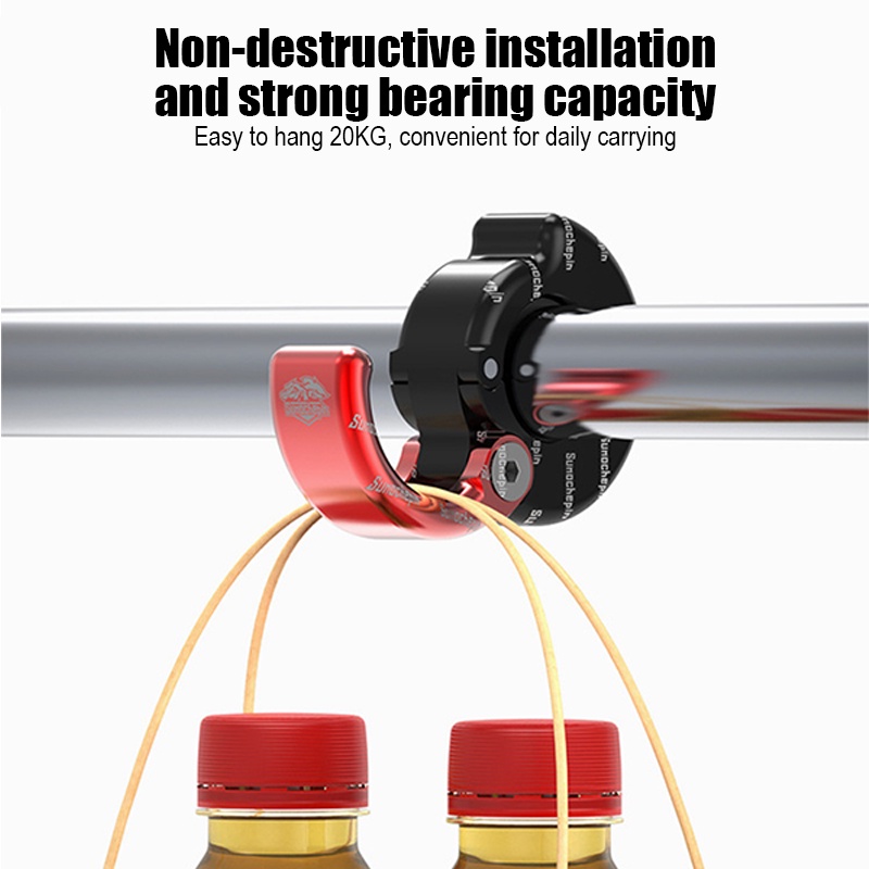 Móc Tròn Treo Đồ Gắn Tay Lái Xe Đạp / Mô Tô Bằng Hợp Kim Nhôm 20-28Mm