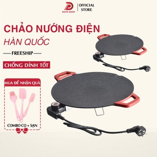 Chảo nướng điện Hàn Quốc, chảo nướng bằng đá size 36CM , bếp nướng chống dính, có nút chỉnh nhiệt, an toàn sử dụng