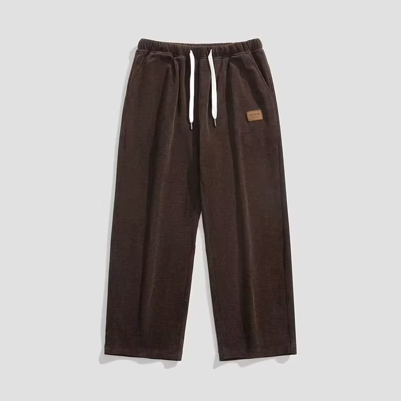 Quần Dài Vải Nhung Kẻ Lưng Thun Co Giãn Tốt Kiểu Hàn Quốc Thời Trang Cho Nam size M-3XL