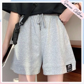 Quần đùi nữ chất nỉ quần short nữ cộc basic cạp chun dây rút 2 màu đen xám SanieeClothes