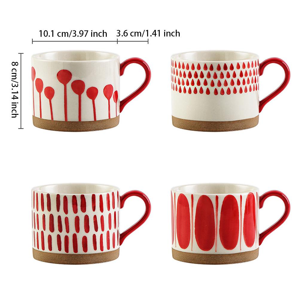 Cốc Uống Nước Bằng Sứ Phong Cách Vintage Thời Trang