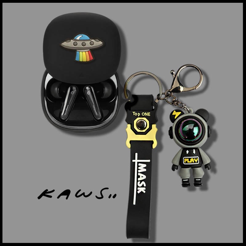 Anker Soundcore Liberty 4 Case Cartoon Sanrio Keychain Pendant Plush Briar Soundcore Liberty 4 Silicone Soft Case Protective Case Creative Spider-Man Violent Bear Pendant Anker Soundcore Liberty 4 Cover Soft Case Protective Case