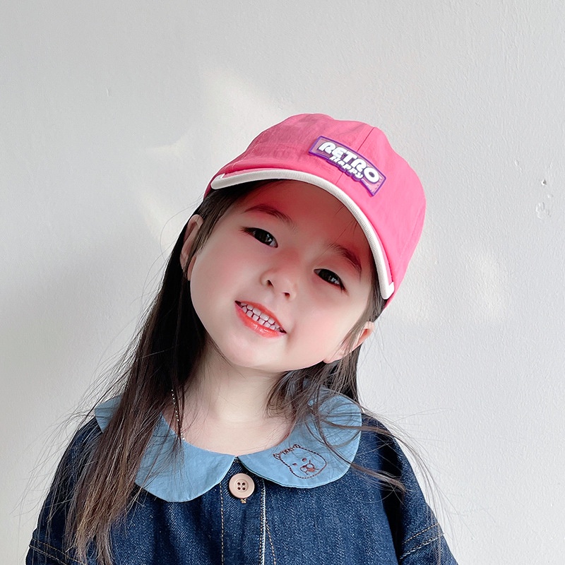 Mũ Lưỡi Trai Mỏng Chống Nắng Nhanh Khô In Chữ Thời Trang Mùa Hè Cho Bé