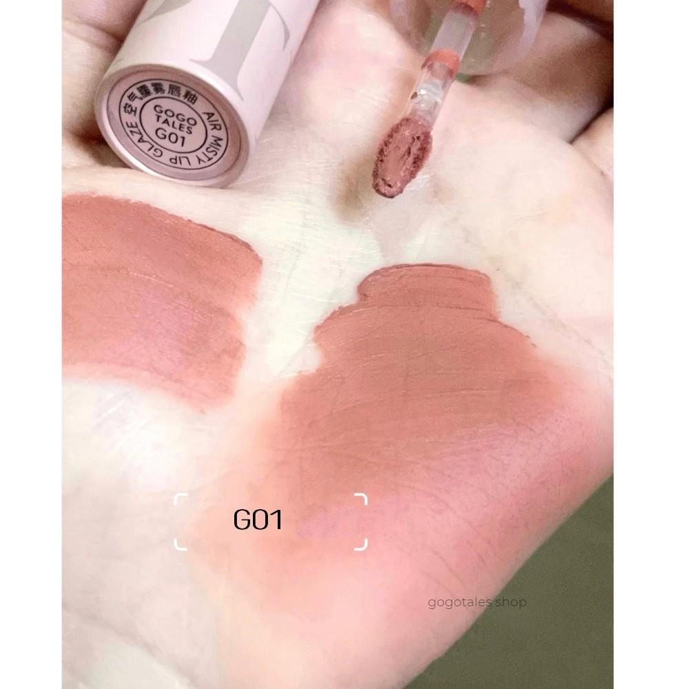 Son kem lì GOGO TALES RAPT Air Misty Lip Glaze GT464 chất bùn siêu mịn môi lên màu chuẩn mỏng nhẹ mlbb gogotales