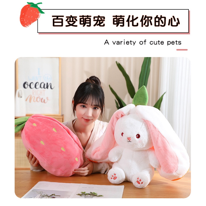 Thỏ Nhồi Bông Mềm Mại Dễ Thương Làm Quà Tặng Cho Bé