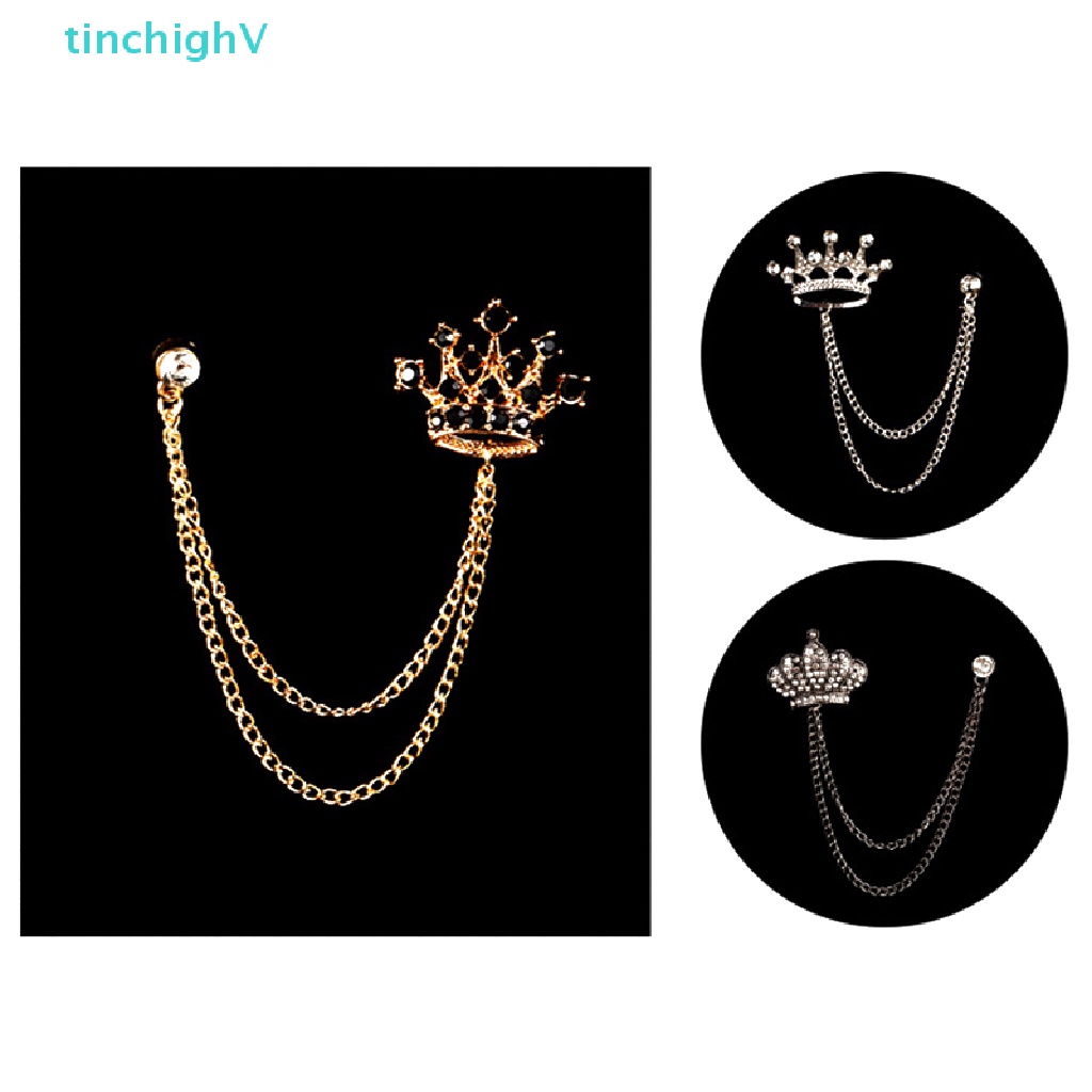 Ghim Cài Áo Hình Vương Miện Đính Đá Thời Trang Dành Cho Nam Nữ