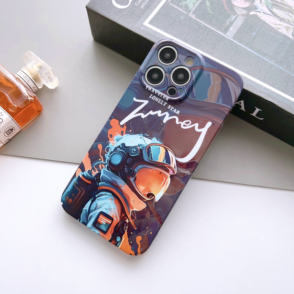 Ốp Điện Thoại PC Cứng Chống Sốc In Hình Phi Hành Gia Cho iPhone 14 13 12 11 Pro X / XS Max XR 7 8 plus
