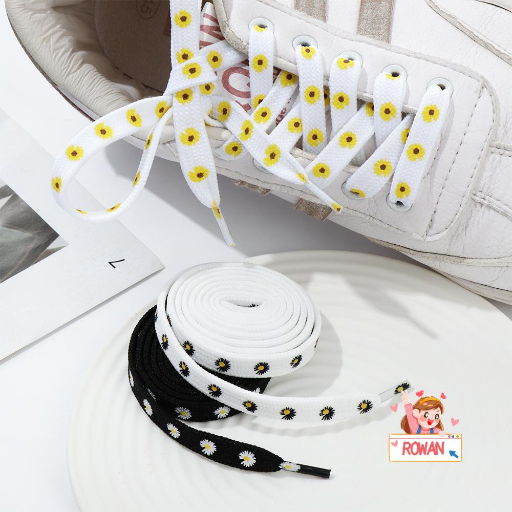 ROWANS Shoe laces Women Men Little Daisies Cartoon Printing