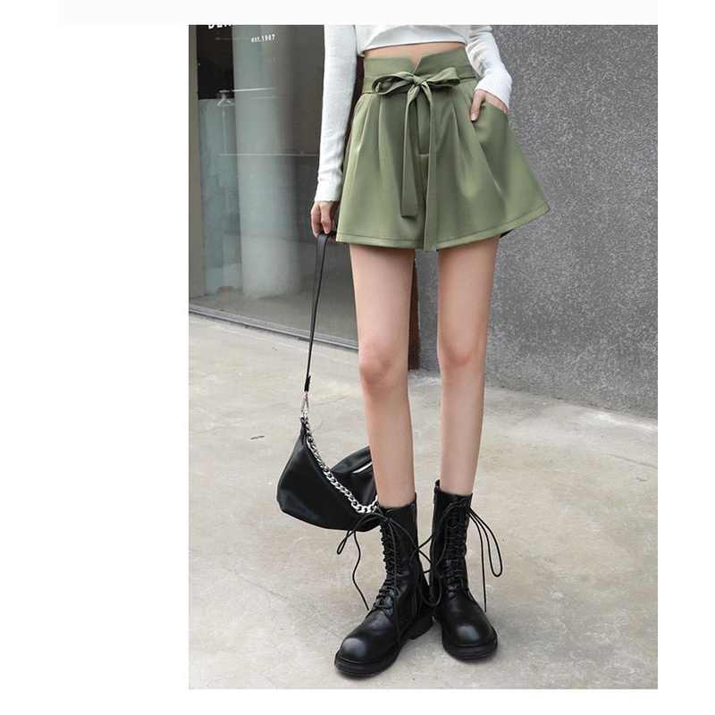 Quần Short Nữ Lưng Cao Ống Rộng In Hoa Phong Cách Hàn Quốc Thời Trang Mùa Hè 2023