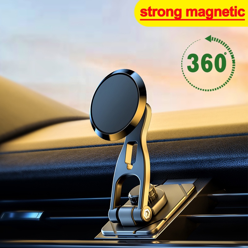 Giá Đỡ Điện Thoại Từ Tính Xoay 360 Độ Trên Xe Hơi Tiện Dụng Cho iPhone Samsung Xiaomi