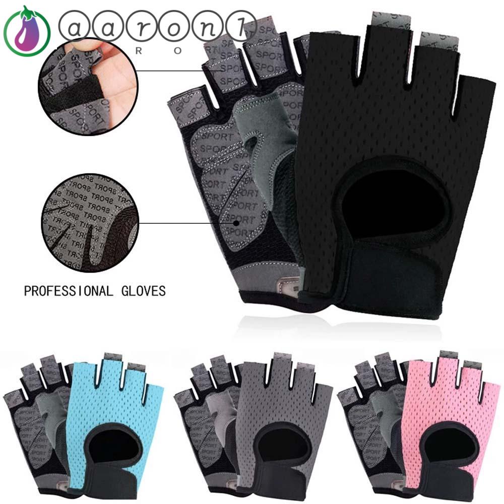 Găng tay hở ngón AARON1 chống trượt thoáng khí hỗ trợ luyện tập thể hình/yoga cho nam