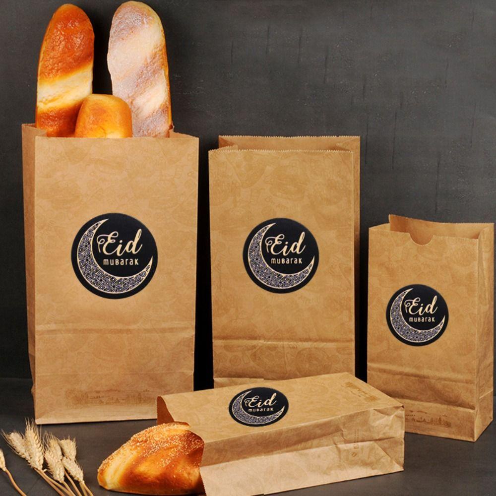 Set 120 Miếng Dán Niêm Phong Bao Bì Thư In Chữ EID Mubarak Phong Cách Hồi Giáo