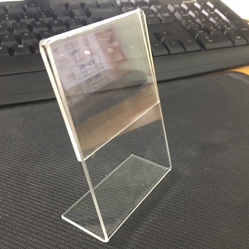 MENU MICA L, MICA ĐỂ BÀN, BẢNG GIÁ MICA, KỆ THÔNG TIN SẢN PHẨM mini để bàn, trong suốt, NHIỀU kích thước, sẵn giao ngay