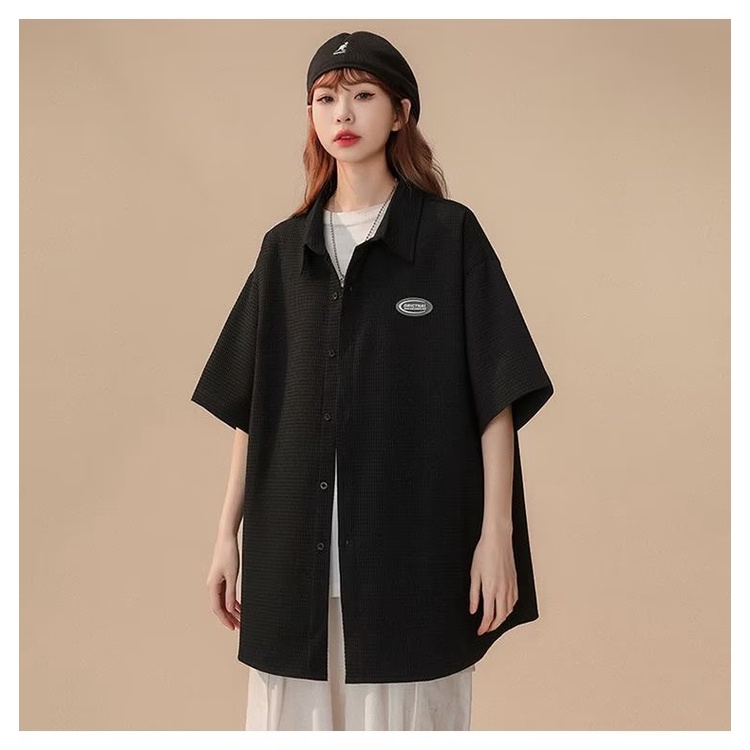 Áo Thun polo Tay Ngắn Vải Lụa Lạnh Thời Trang Công Sở Cho Nam Và Nữ