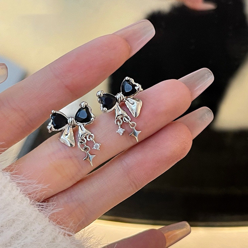 Khuyên Tai Nơ Đính Đá Thời Trang Sang Trọng Cho Nữ ​Trang Sức Vòng Cổ