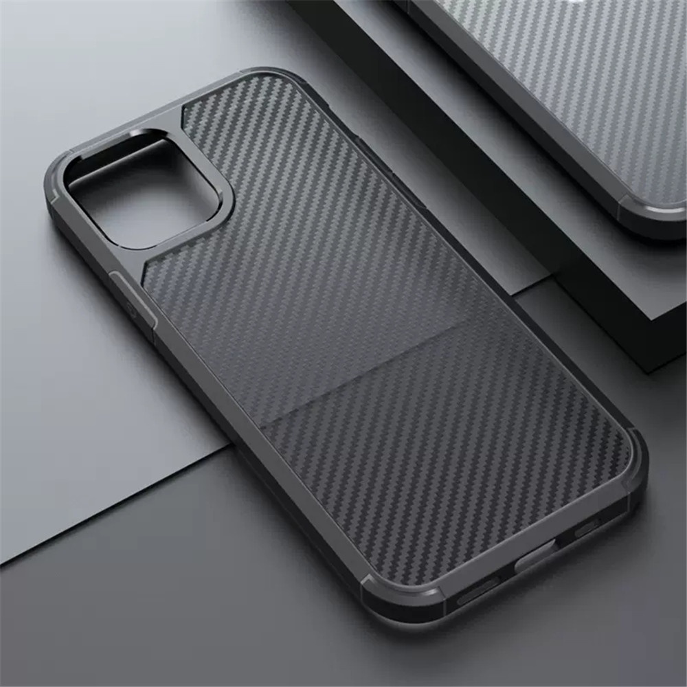 Ốp Điện Thoại Dạng Giáp Nhám Sợi Cacbon Chống Sốc Sang Trọng Cho iPhone 14 13 12 Mini 11 Pro Max X XR XS 7 8 Plus SE