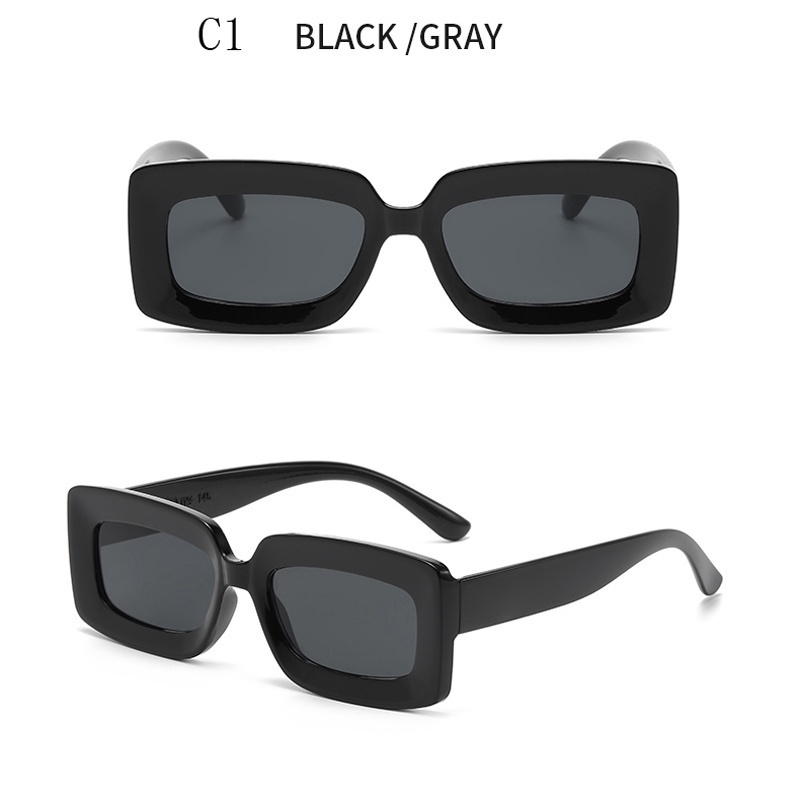 Kính Mát Gọng Vuông Nhiều Màu Sắc Bảo Vệ Khỏi Tia UV Phong Cách Âu Mỹ Dành Cho Nữ