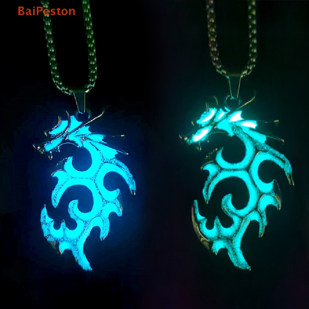 Vòng cổ Mặt Hình Sói Phát Sáng Trong Bóng Tối Phong Cách Punk Hiphop Thời Trang Cho Nam