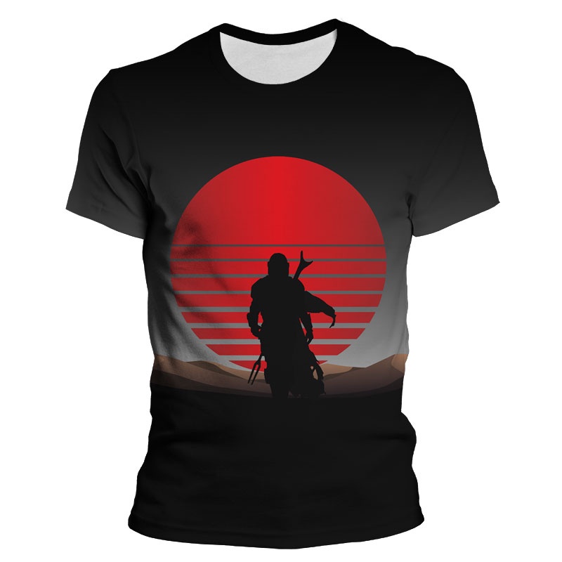 Áo Thun Tay Ngắn In Hình Disney The Mandalorian 3D Dành Cho Nam Nữ