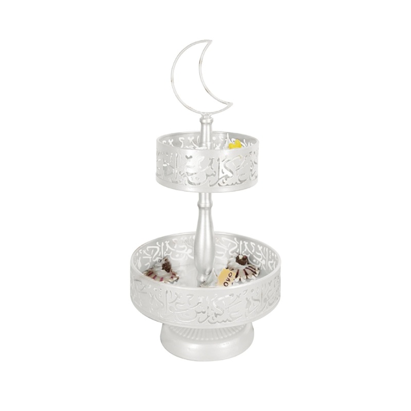 Giá Đỡ Bánh Kem Tráng Miệng 2 Tầng Chất Liệu Sắt Tiện Dụng