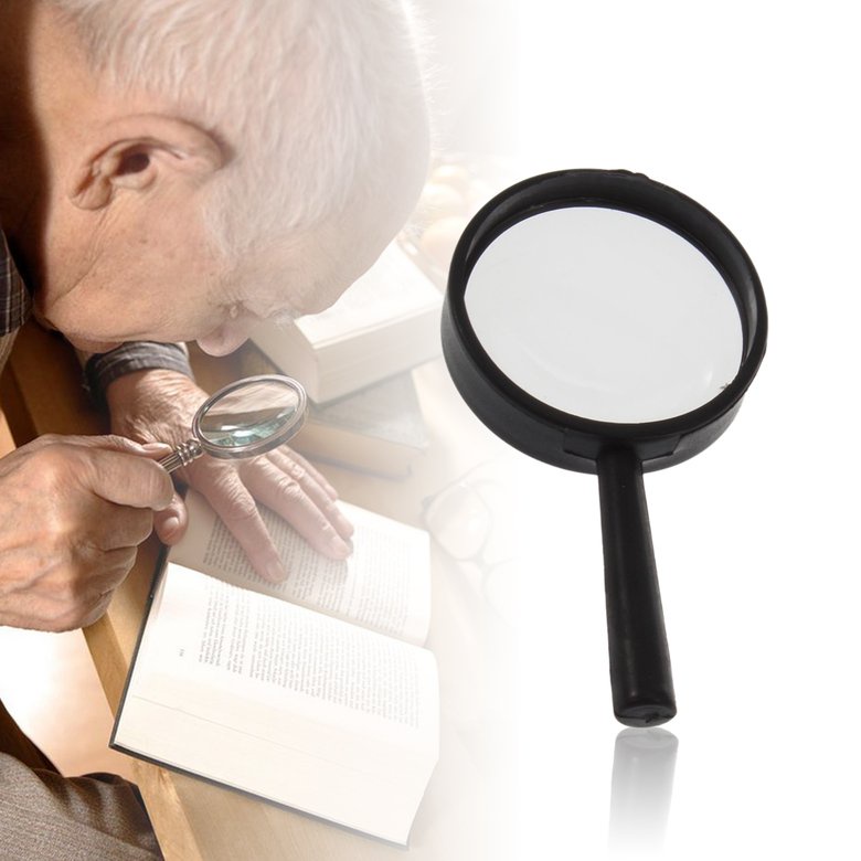 Top Handheld Reading 5X Micro Magnifier Hand Held Magnifying Acrylic 25mm
