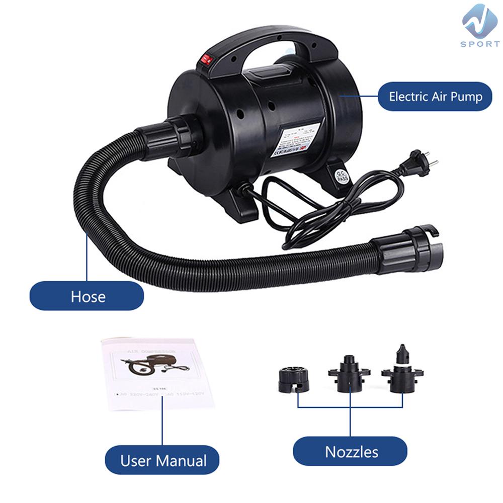Máy Bơm Hơi Điện 1600W Kèm 2 Vòi Phun Chuyên Dụng