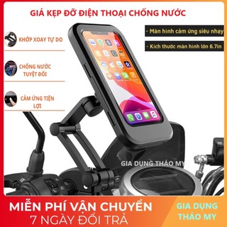 Giá Đỡ Điện Thoại Xe Máy Xe Đạp Chống Nước Xoay 360 Độ, Giá đỡ xe máy, Giá đỡ điện thoại gắn xe máy