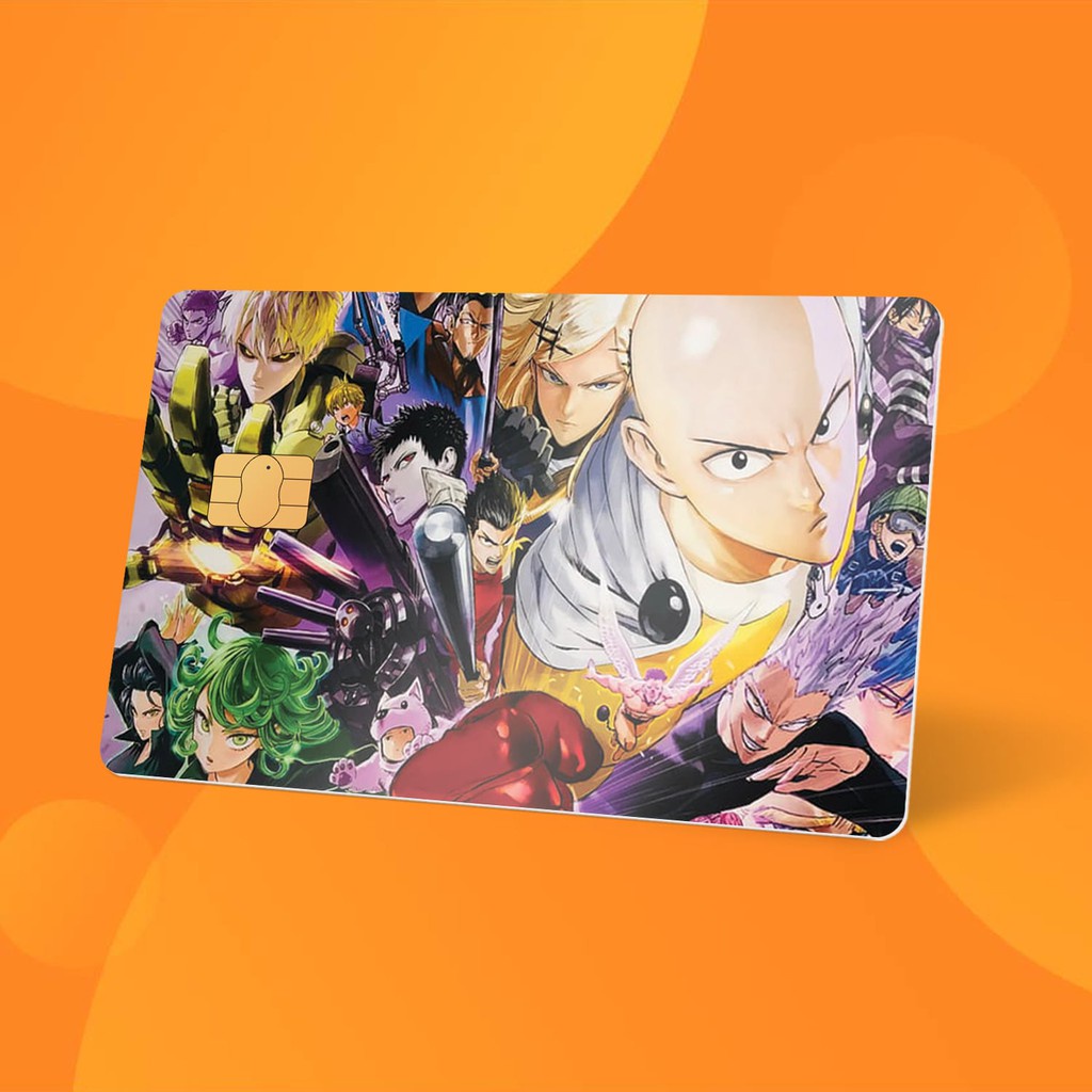 Miếng Dán Thẻ Card ONE PUNCH MAN | SKIN ATM, Thẻ Chung Cư Trang Trí - Chất Liệu Decal Vinyl Chống Nước
