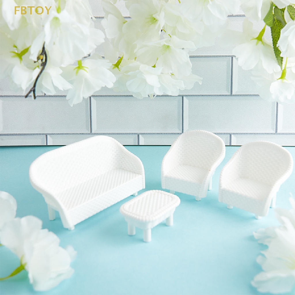 Set 4 Mô Hình Ghế Sofa Mini Trang Trí Nhà Búp Bê