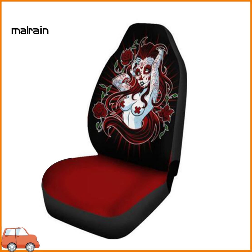 Vỏ Bọc Bảo Vệ Ghế Ngồi Xe Hơi In Hình Đầu Lâu Độc Đáo