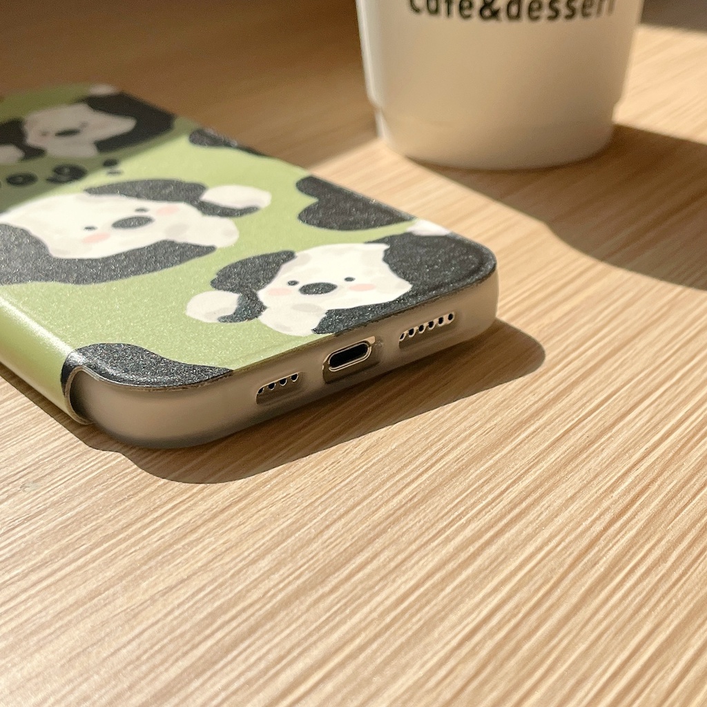 Bao Da Điện Thoại Nắp Lật Bằng Silicon Chống Sốc Họa Tiết Chú Chó Hoạt Hình Cho iPhone 14 13 12 11 PRO MAX Ốp