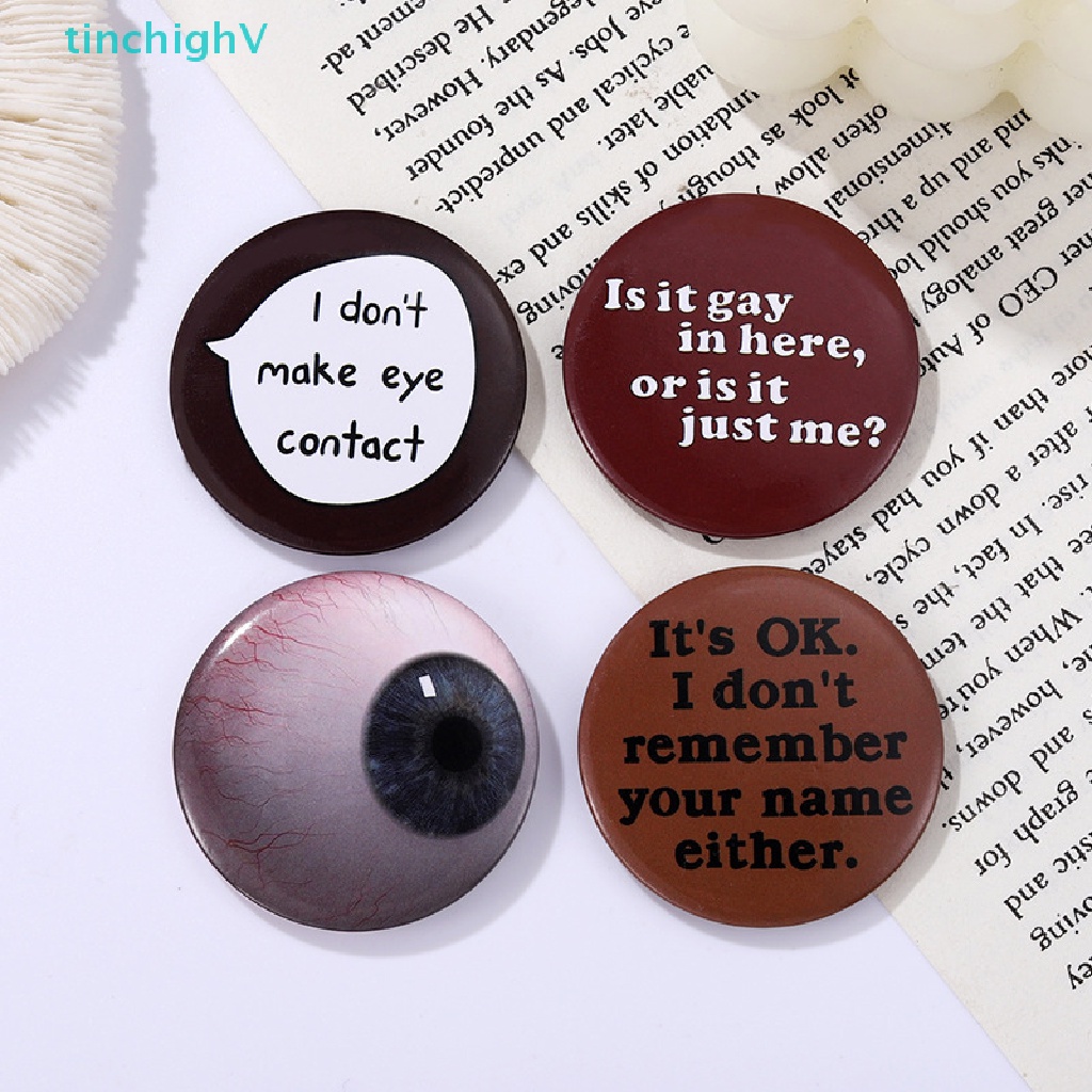 [TinchighV] Ghim Cài Áo Bằng Thiếc Họa Tiết Hoạt Hình Mắt Sách Vui Nhộn 28 Kiểu Làm Quà Tặng Tiệc Tùng [Mới